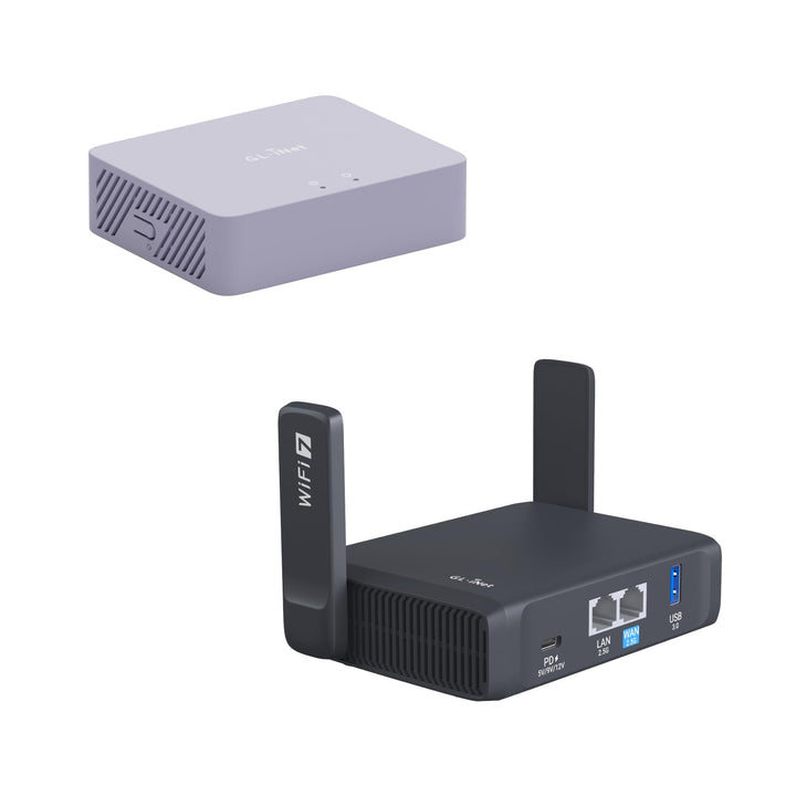 GL.iNet MT5000 (Brume 3) Hochgeschwindigkeits-VPN-Sicherheitsgateway für Homeoffice & GL.iNet GL-BE3