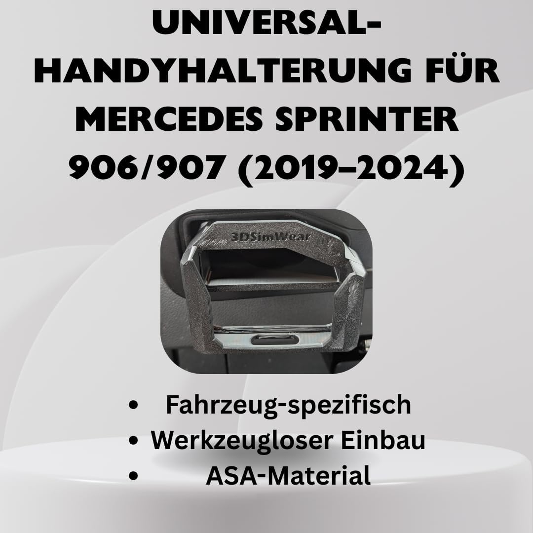 Universal-Handyhalterung für Mercedes Sprinter 906/907 (2019–2024) | ASA-Kunststoff Made in Germany