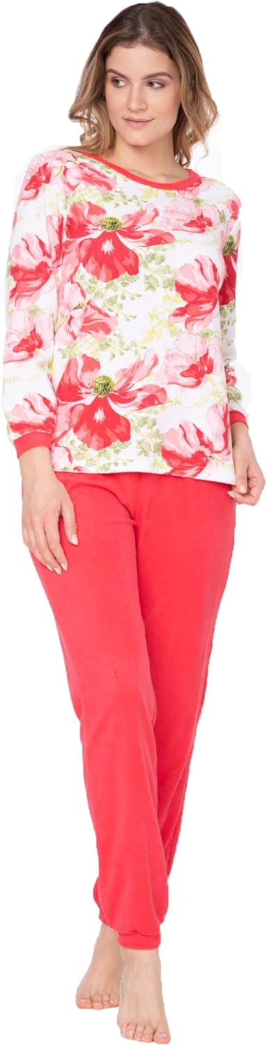 e.Femme® Damen Pyjama Hausanzug Freizeitanzug Kamila 2214 aus Frottee 80% Baumwolle, 20% Polyester 4