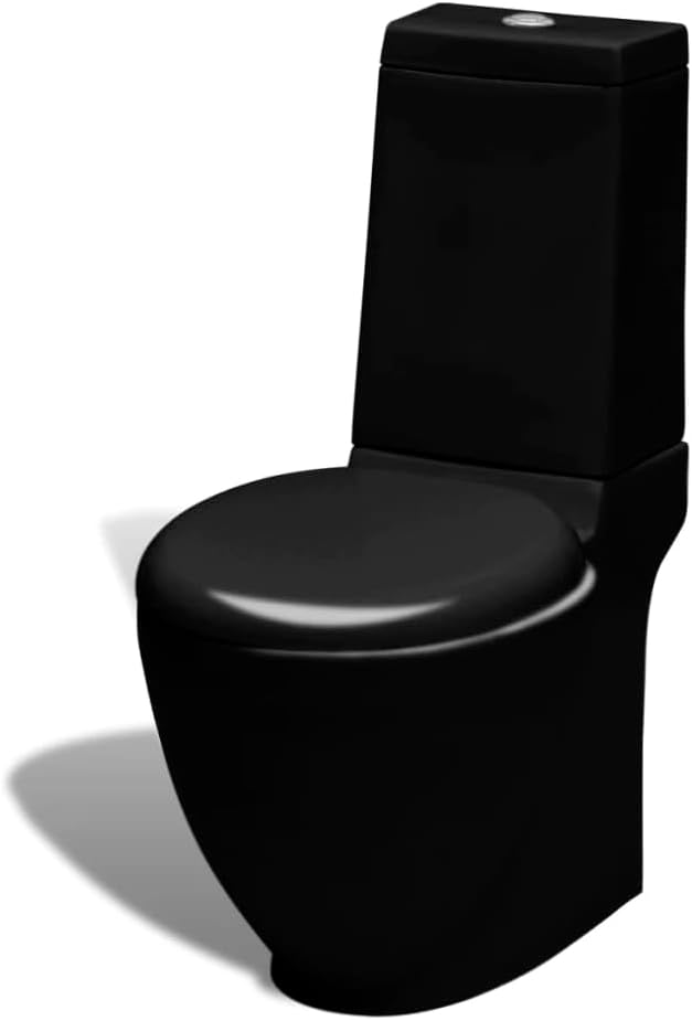 Willood Stand-WC & Bidet Set Schwarz Keramik Bodenstehend Softclose Sitz