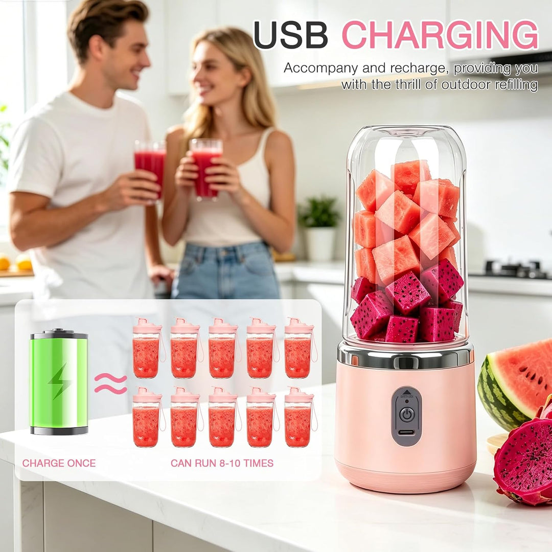 Foreverup Tragbarer Mixer, Maker to Go Mini-Standmixer, Smoothie Maker, Portabler Elektrischer Saftp