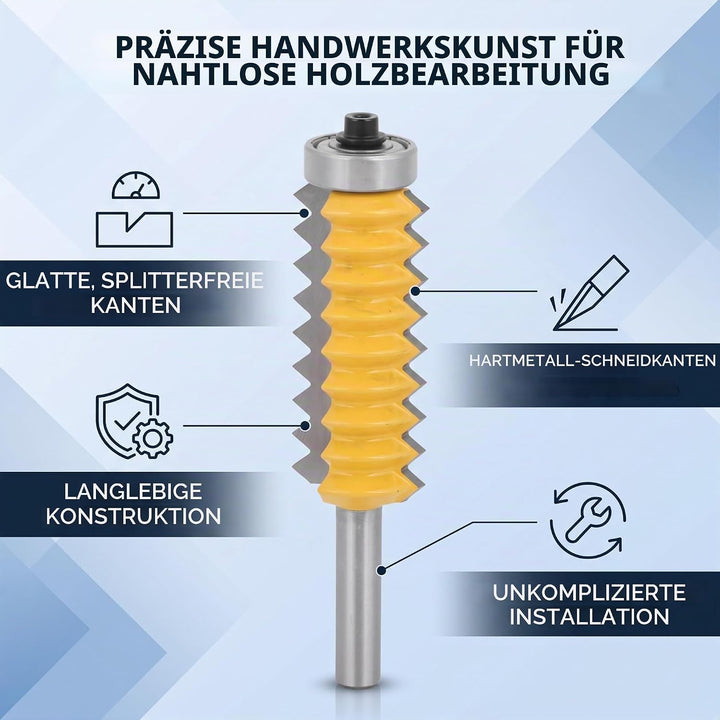 8 Schaft Fräser, Schnurwellen Holzfräser Hartmetall Fräser Fräser Mehrzahn Holzbearbeitungswerkzeug,