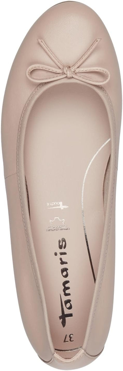 Tamaris Damen Ballerina Leder Powder 39 EU, Powder 39 EU