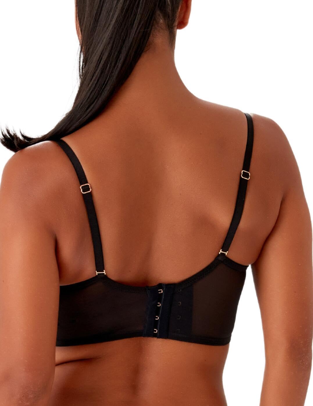 Gossard Damen VIP Captivate Gepolsterter Plunge-BH 65D Schwarz / Bronze, 65D Schwarz / Bronze