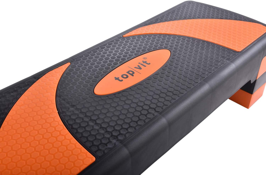 top vit Step.compact I Aerobic Steppbrett für das Workout Zuhause I höhenverstellbarer Stepper bis 1
