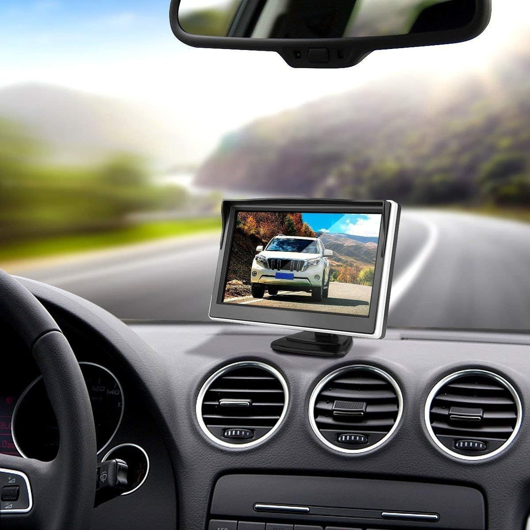 「12mm Objektiv CMOS Rückfahrkamera+ 4.3 Zoll TFT LCD Bildschirm Monitor」Bremsleuchte Auto Dach Rückf