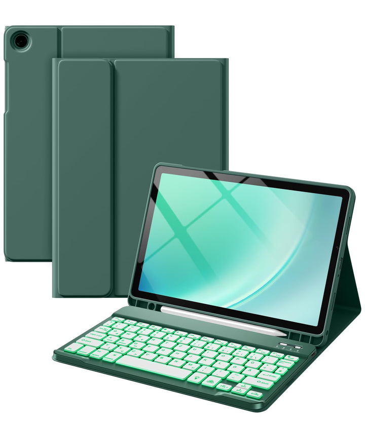 Vobafe Hülle mit Tastatur für Samsung Galaxy Tab A11+ Plus 11 Zoll 2025 / Tab A9+ Plus 2023, 7 Farbe