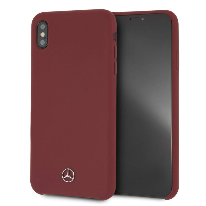 Mercedes MEHCI65SILRE Hülle für iPhone XS Max rot Silicone Line