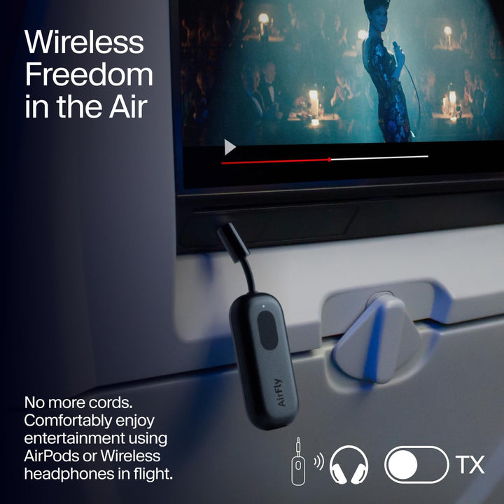 Twelve South AirFly Pro Bluetooth Wireless Audio Transmitter/Receiver für bis zu 2 AirPods/Wireless