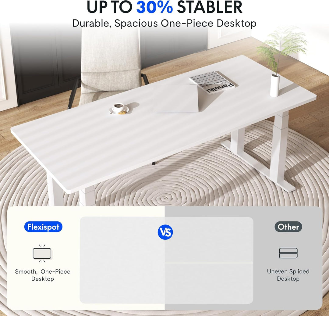 FLEXISPOT stabile Tischplatte 120x80 cm 2,5 cm stark - DIY Schreibtischplatte Bürotischplatte Spanho