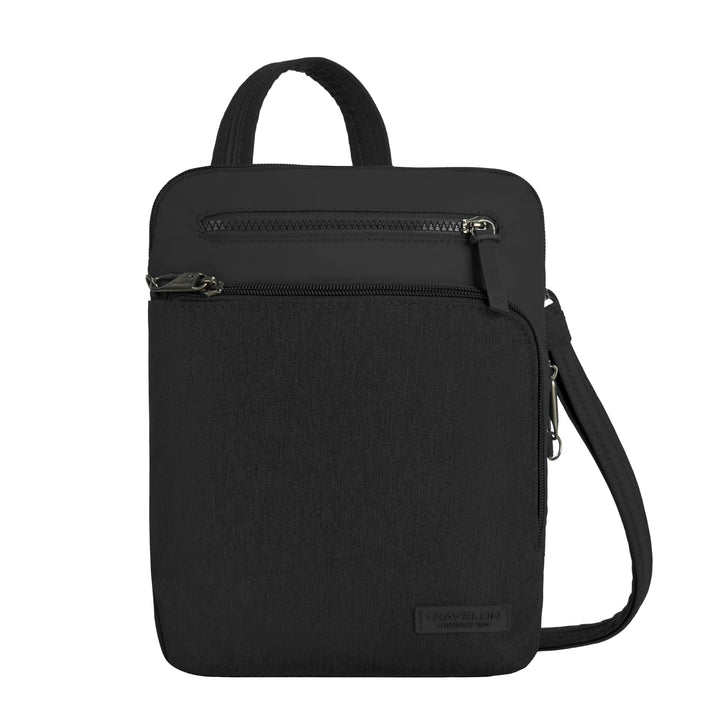 Travelon Unisex Diebstahlschutz Metro Small Crossbody Umhängetasche 9.75 x 10.75 x 2 Schwarz, 9.75 x