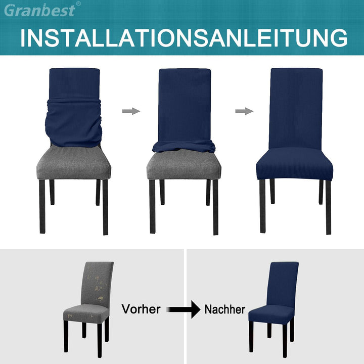 Granbest 2023 Neues Muster Super Dehnbar Dining Stuhlhussen, Verdickte Jacquard Stuhl Slipcover für