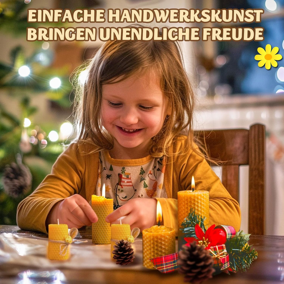 YOOHBERRYS Bienenwachsplatten für Kerzen, 24PCS Gelbe Bienenwachsplatten, Wachsplatten für Kerzen mi