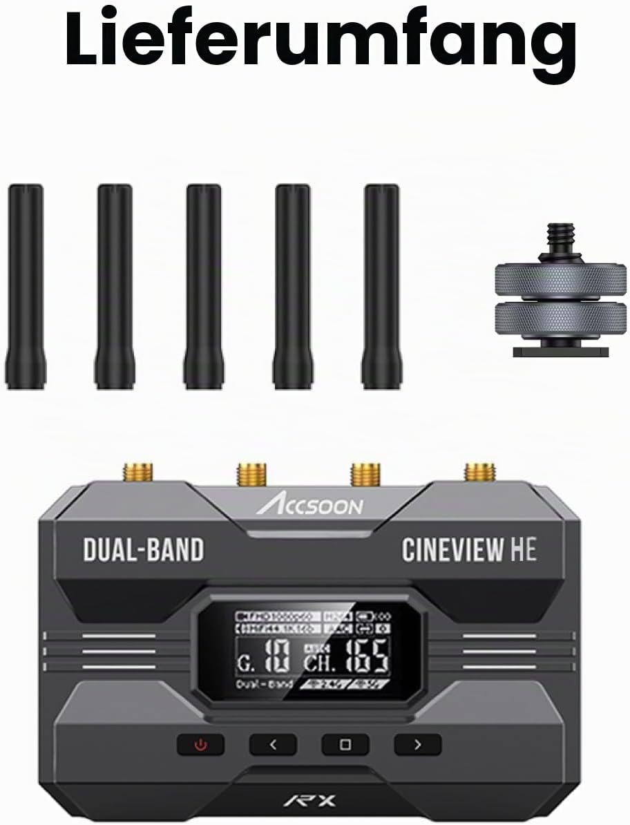 Accsoon CineView HE Empfänger Wireless Receiver HDMI Dual-Band 2.4GHz 5GHz 1200ft/350m 0.06s HD Kame