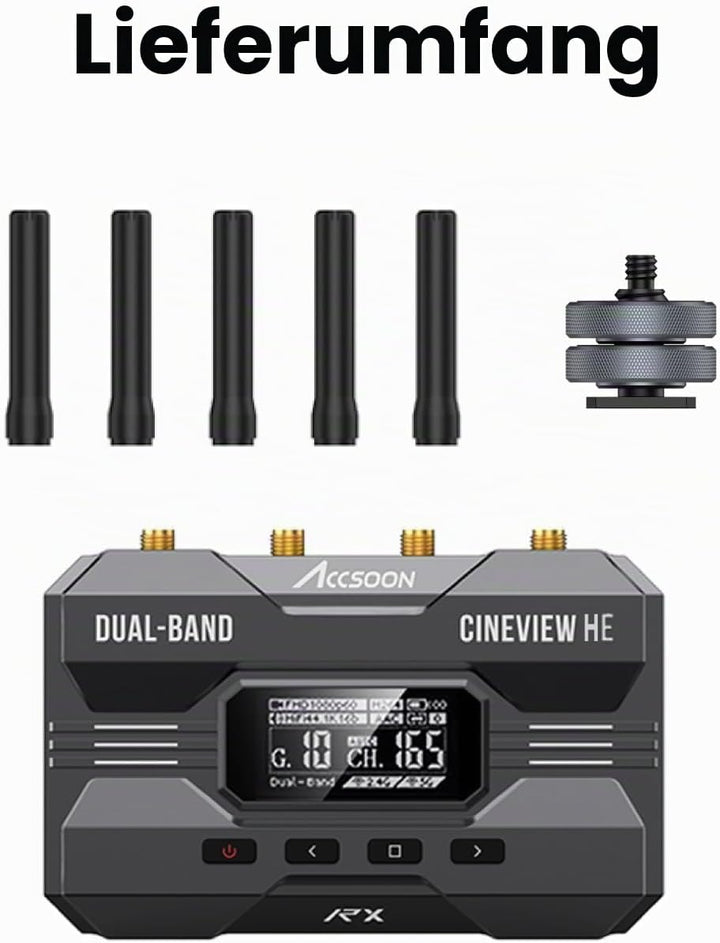 Accsoon CineView HE Empfänger Wireless Receiver HDMI Dual-Band 2.4GHz 5GHz 1200ft/350m 0.06s HD Kame