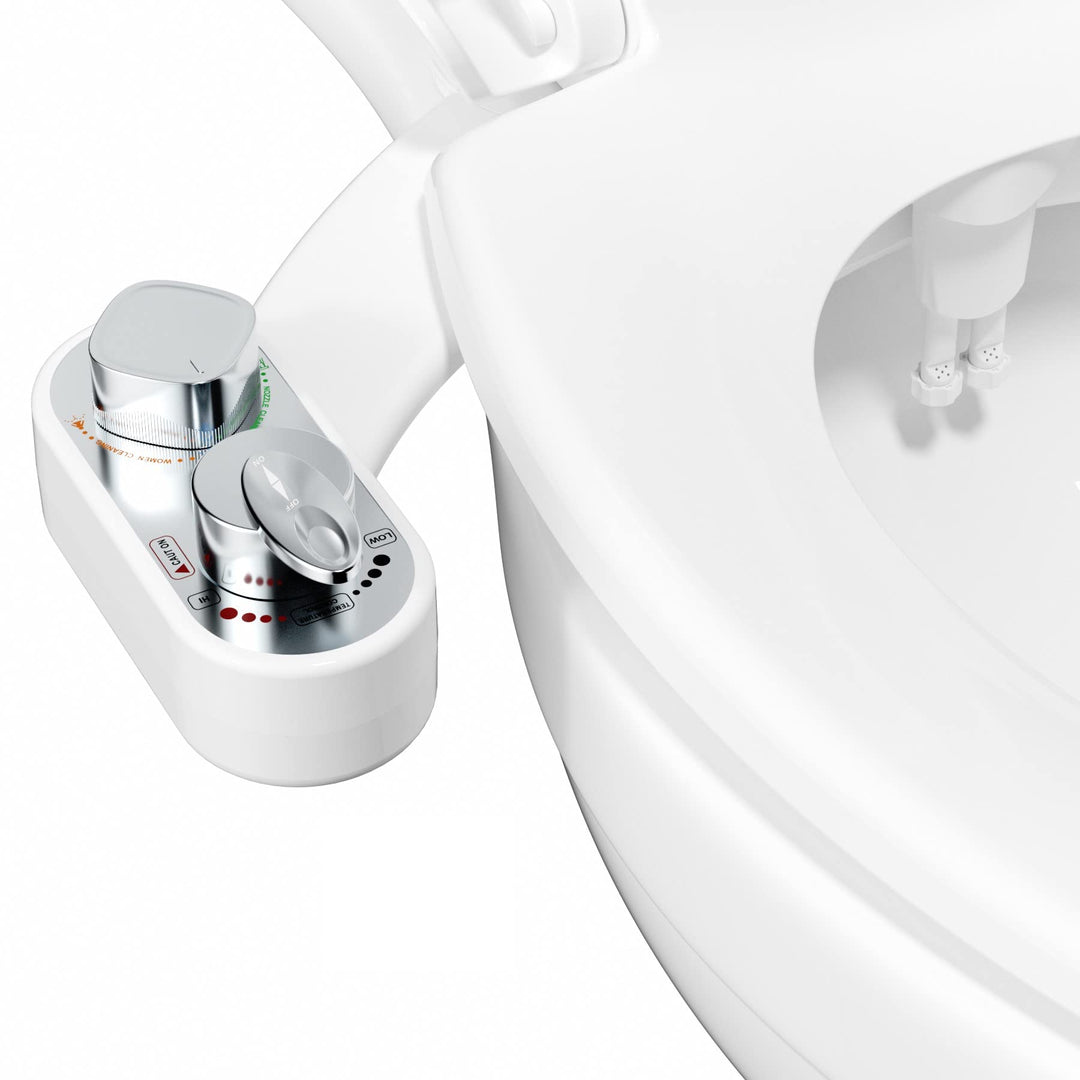 Hibbent WC Bidet, Cold/Heiss Water Bidet Dusch-WC (ohne Strom),Intimreinigung mit Selbstreinigende D