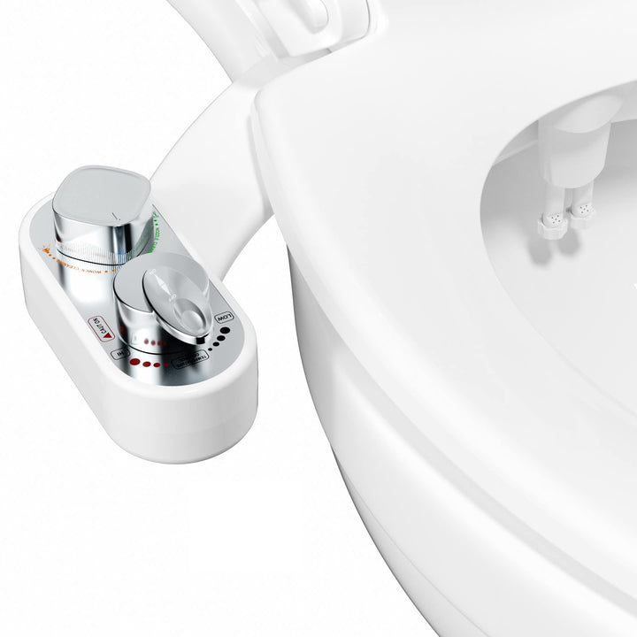 Hibbent WC Bidet, Cold/Heiss Water Bidet Dusch-WC (ohne Strom),Intimreinigung mit Selbstreinigende D