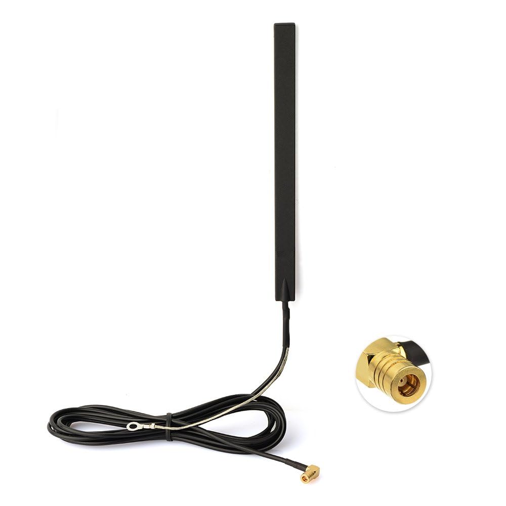 Eightwood DAB+ Antenne SMB Adapter Auto Radio Antenne Patch Aerial Glas Mount mit SMB Stecker 3m 9.8