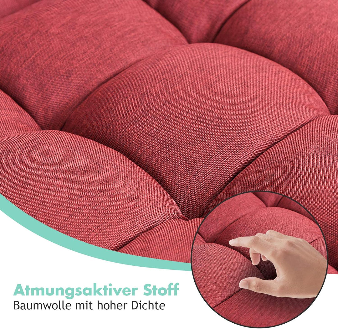 GOPLUS Bodensofa mtit Schlaffunktion, klappbarer Bodenstuhl mit Armlehnen & Kissen, Klappsessel mit