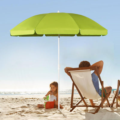 Sekey® Sonnenschirm| Stabil Strandschirm mit Bodenhülse & Schutzhülle für Balkon Garten & Terrasse|