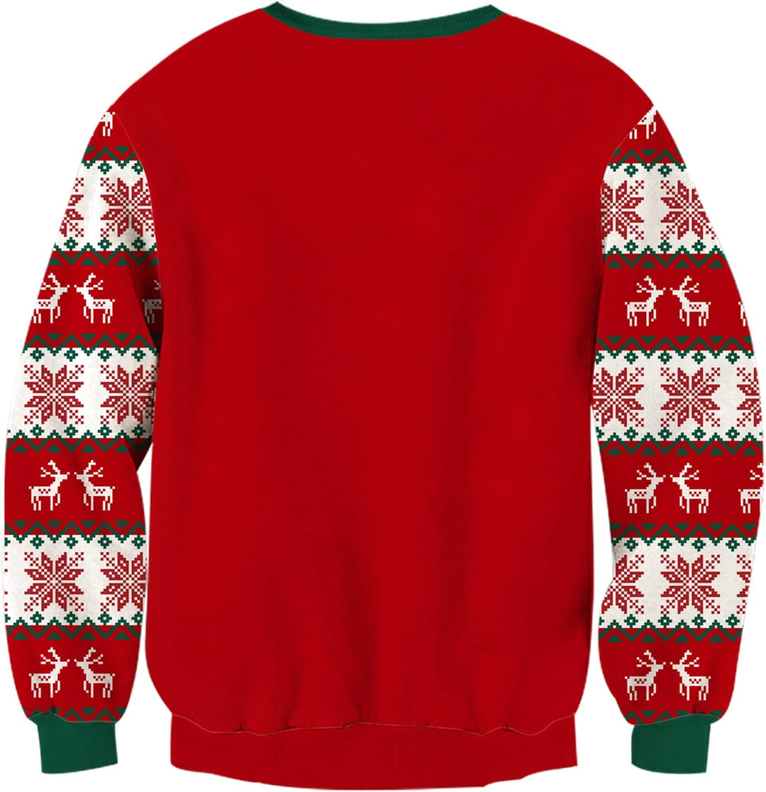 Freshhoodies Unisex Strickpullover Weihnachtspullover Mit LED Leuchten Neuheit Ugly Weihnachtspulli