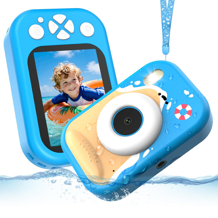 Kinderkamera, 48 MP, HD, 1080P, Wasserkamera für Kinder, mit 6,1 cm (2,4 Zoll) Display + SD 32 GB, i