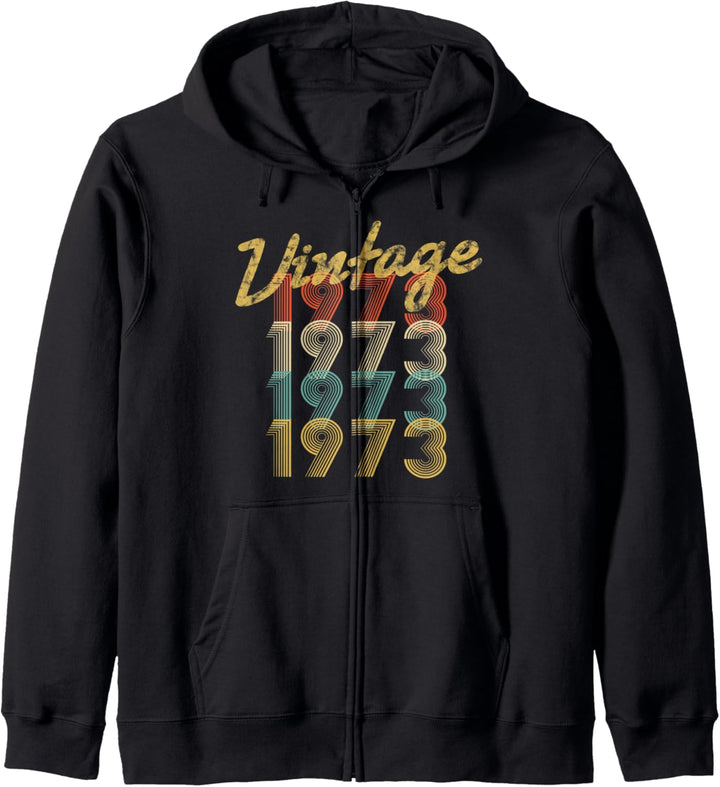 Vintage 1973 Retro Pop 1973 Fifty Yrs Old Fif0th Birthday Kapuzenjacke