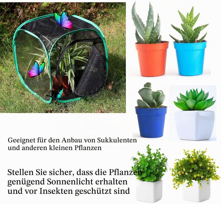 QIODAZOO Insekt und Schmetterling Lebensraum Käfig, Tragbare Schmetterlingshäuser Netzkäfig Terrariu
