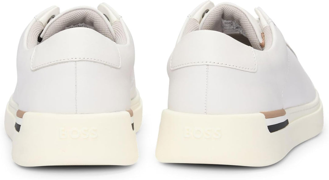 BOSS Herren Schuhe Schnürschuh Freizeitschuh Halbschuh Sneaker Clint Tenn 45 EU Weiss, 45 EU Weiss