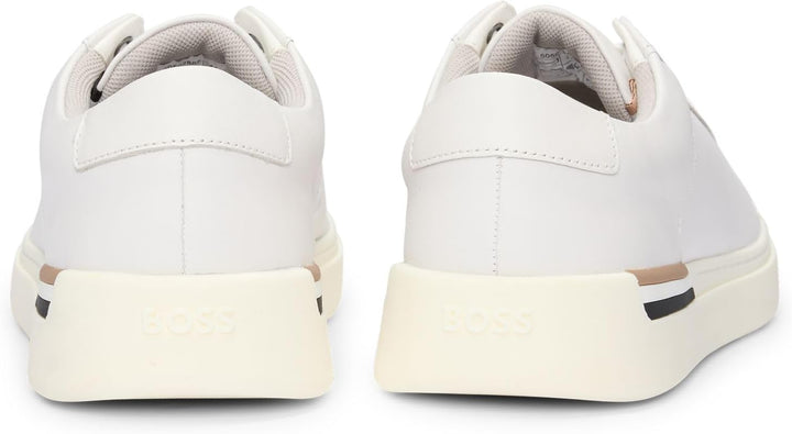 BOSS Herren Schuhe Schnürschuh Freizeitschuh Halbschuh Sneaker Clint Tenn 45 EU Weiss, 45 EU Weiss