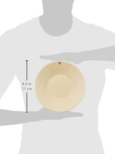 Iittala Teema Tiefer Teller aus Porzellan in der Farbe Leinen mit einem Durchmesser von 21 cm, Masse