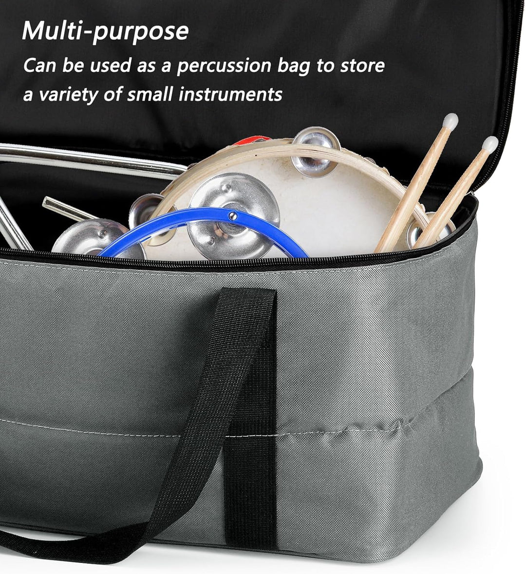 YOUEON Bongo Drum Bag mit Tragegriff 46x24x24cm Standardgrösse Gepolsterte Bongo Gig Bag Bass Drum S