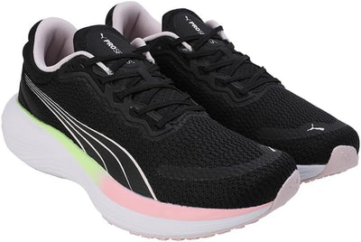 PUMA Unisex Scend Pro Strassen-Laufschuh 38 EU Puma Black Frosty Pink Speed Green Puma White, 38 EU