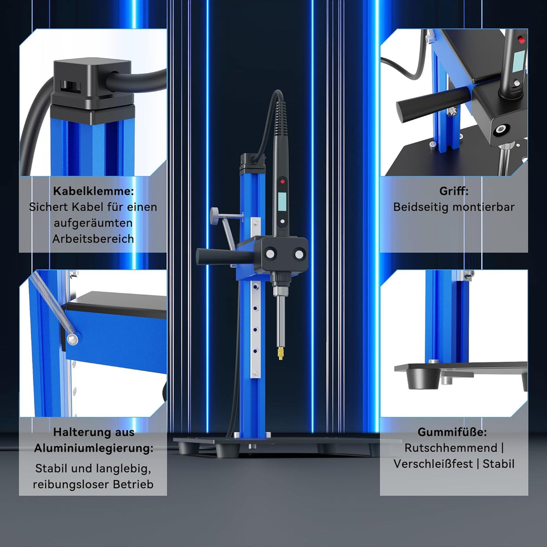 Einschmelzhilfe für Gewindeeinsätze, Aluminiumlegierung Heat Set Insert Tool, Vertikales Einschmelzw