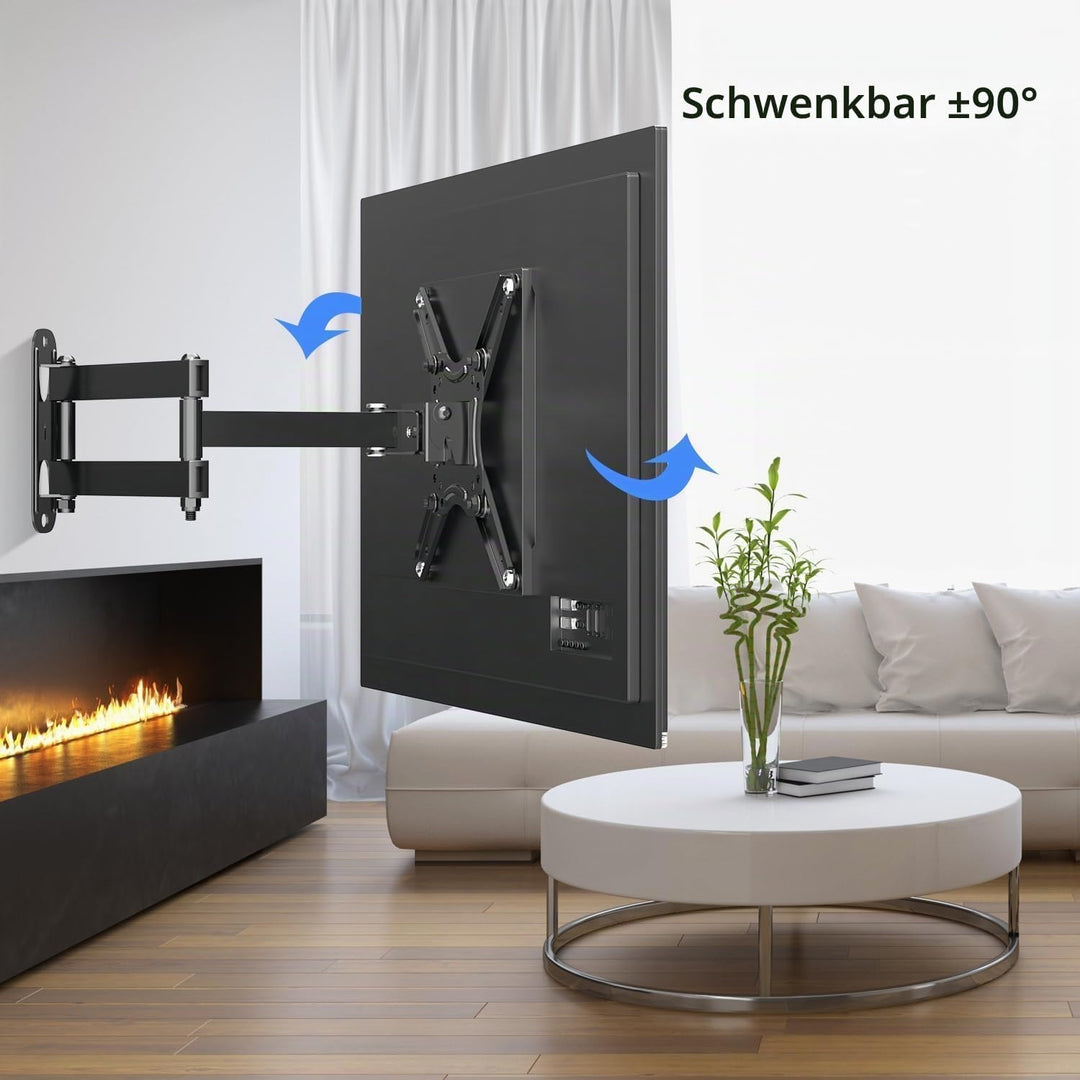 Suptek TV-Wandhalterung für 13-42 Zoll Fernseher, Drehbare, Schwenkbare, Neigbare TV-Wandhalterung m