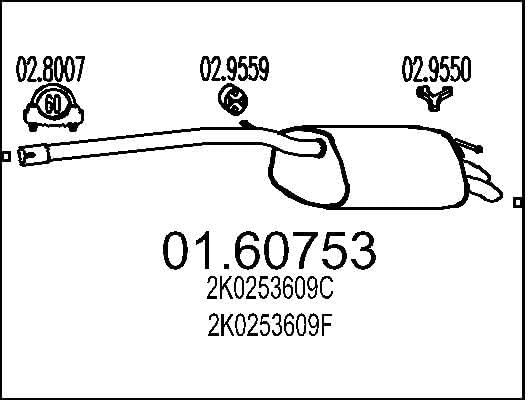 MTS Company 01.60753 Endschalldämpfer