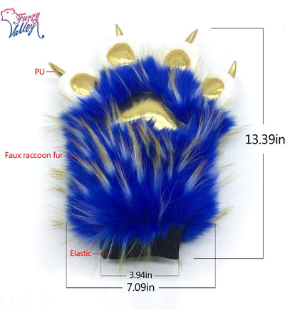 Furryvalley Fursuit Pfoten Handschuhe Kostüm Pelzigen Teilweise Cosplay Flauschige Löwe Bär Requisit