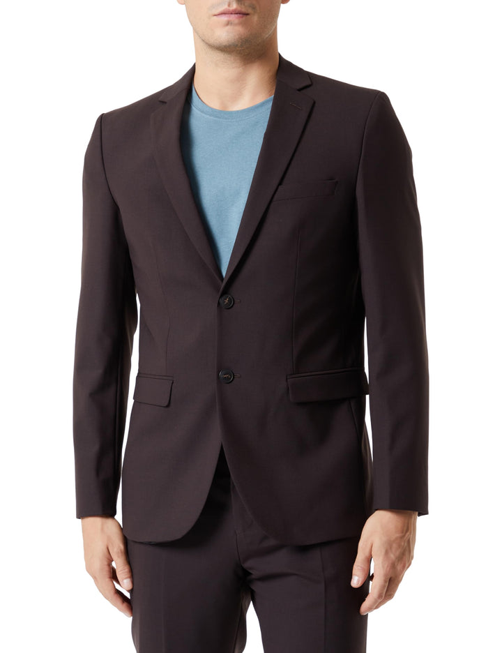 SELECTED HOMME Male Blazer Slim Fit Wollgemisch 46 Brown Stone, 46 Brown Stone