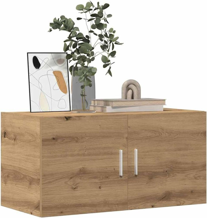 vidaXL Wandschrank Artisan-Eiche 80x39x40 cm Holzwerkstoff, TV-Hängeschrank, TV-Hängeschränke, schwe