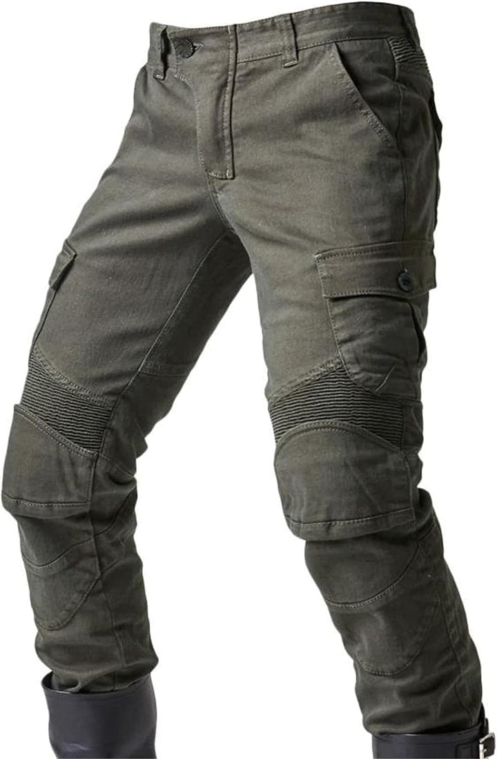 Fashionapple Motorradhose für Herren, Motorradjeans aus atmungsaktivem von hoher Qualität Straight F