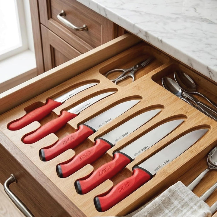 Pirge Metzgermesser Set 6 TLG Schlachtermesser Rutschfester Griff - Fleischermesser - Stechmesser -