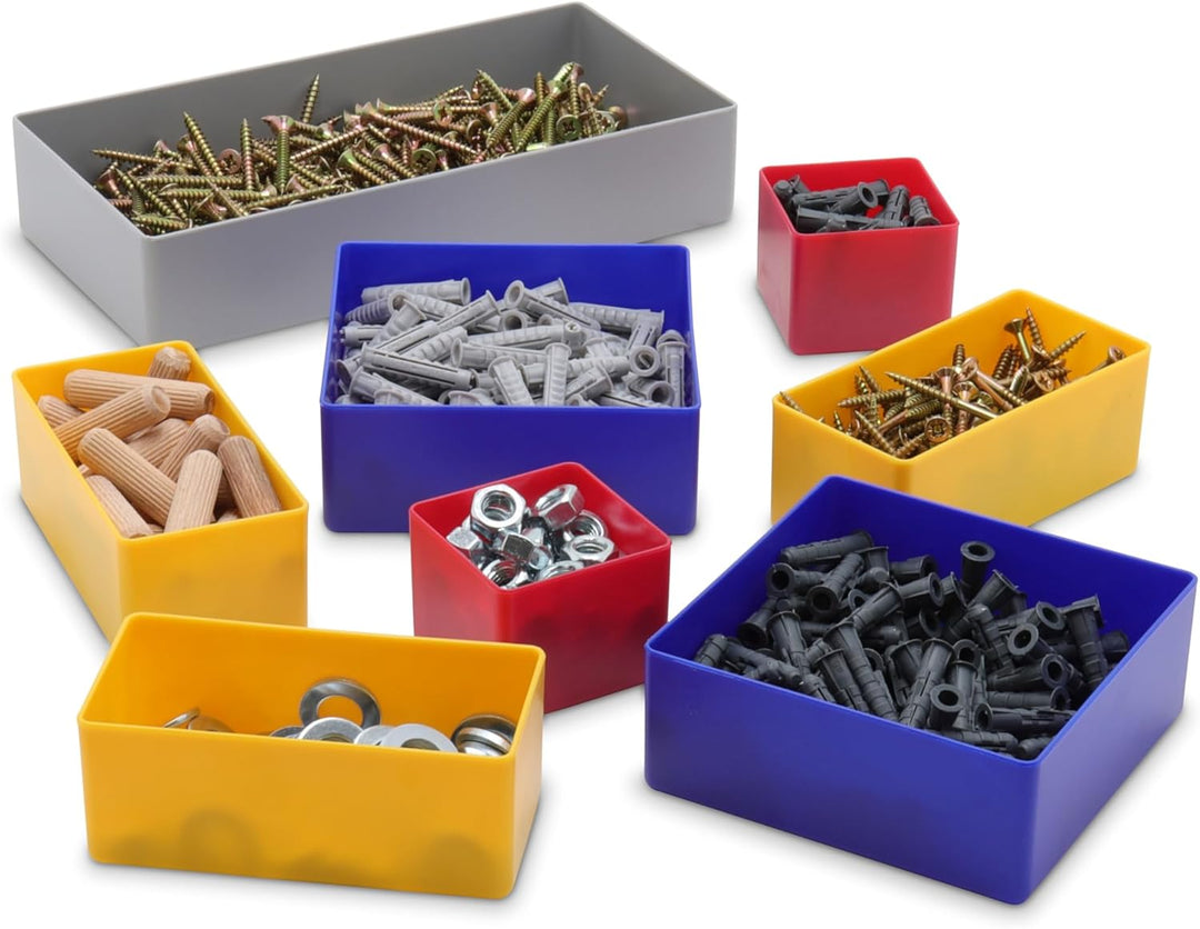 Schubladen Einsatzkasten Mix Set, verschiedene Grössen & Farben, Schubladeneinsätze, Kleinteilesorti