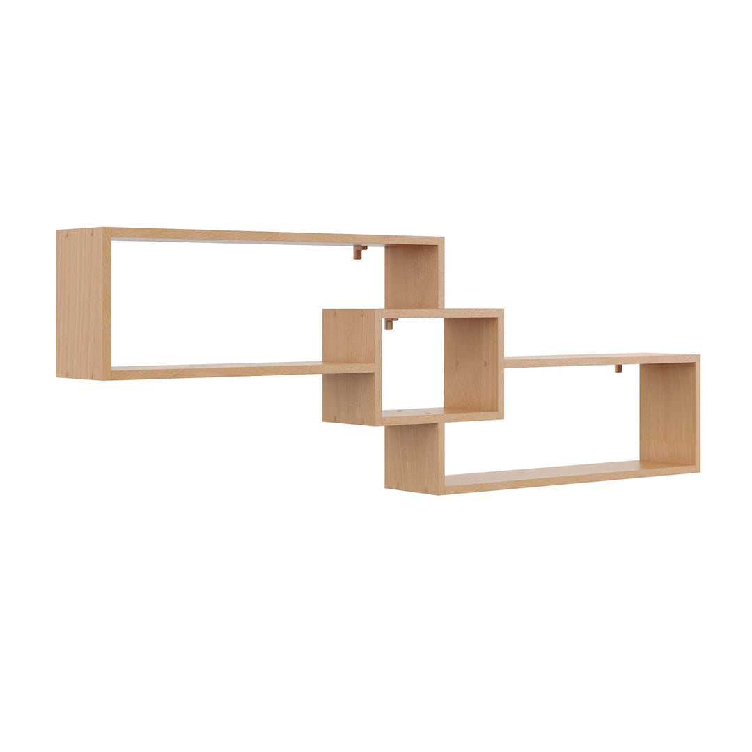 KUBUTKU Dekorativ Wandregal mit 3 Böden 158x53x18 Design Skandinavischer Modern für Wohnzimmer Küche