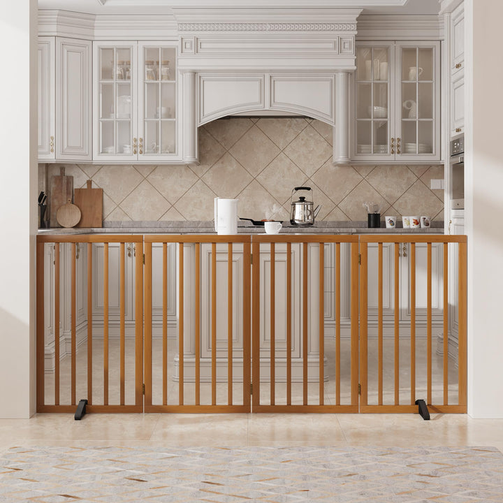 Freistehendes Hundegitter, Faltbares Hundebarriere für Tür,Treppen,Flur,Küche &amp; Schlafzimmer, Freist