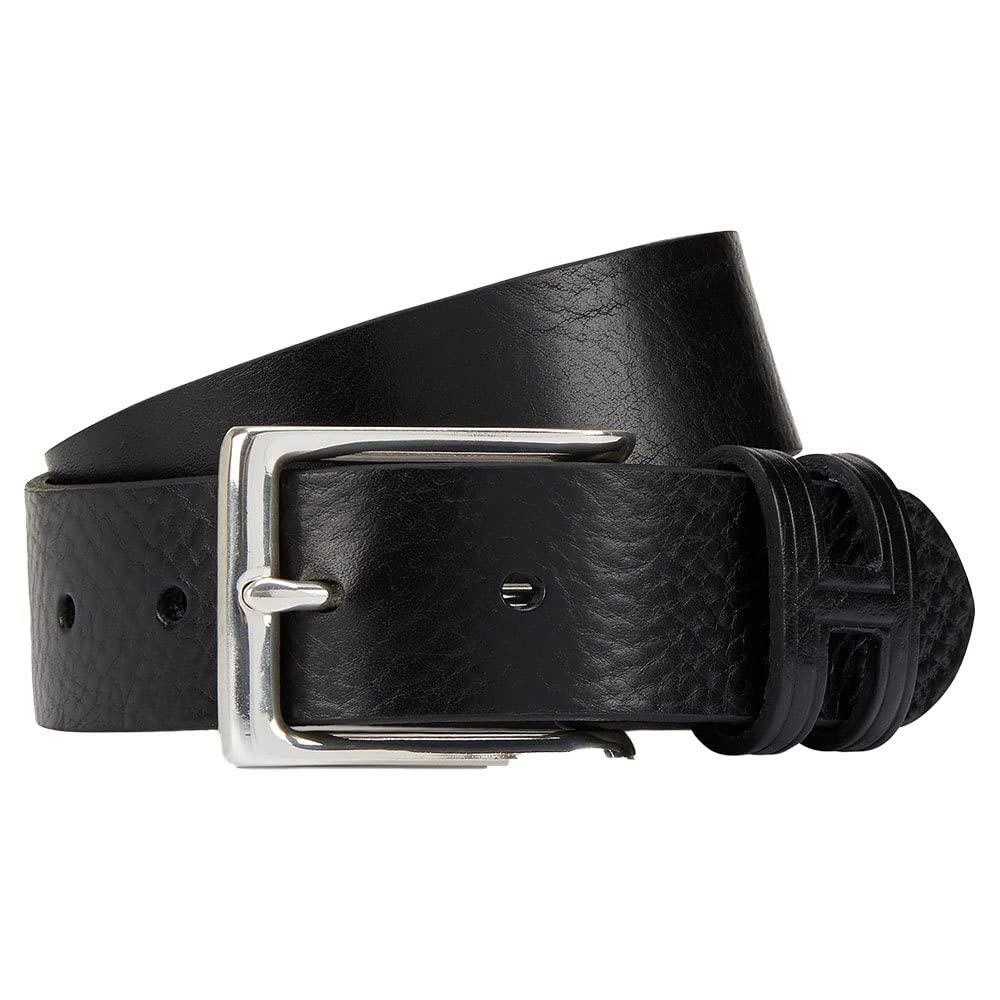 Hackett London Herren Tack Stitch H Keeper Gürtel 40 Black (Black), 40 Black (Black)