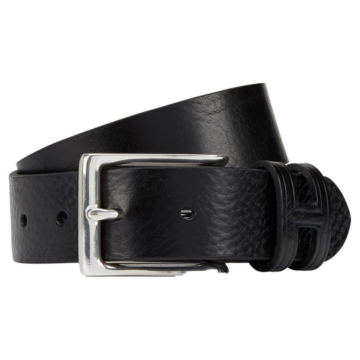 Hackett London Herren Tack Stitch H Keeper Gürtel 40 Black (Black), 40 Black (Black)