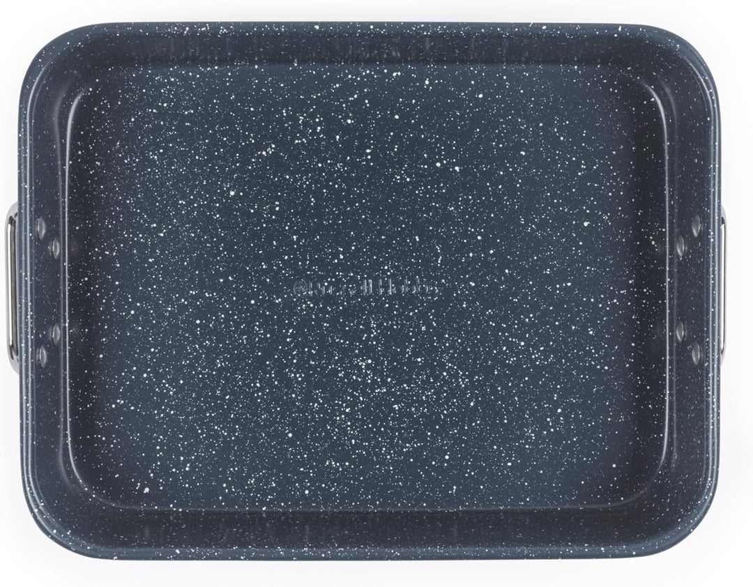 Russell Hobbs 34 cm Bräter & Rost – Nightfall Stone Serie, leicht zu reinigende Antihaftbeschichtung