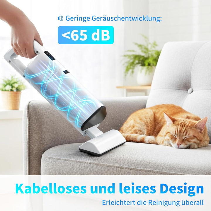 Handstaubsauger Akku, 20000Pa Auto Staubsauger Kabellos mit 4000mAhr Mini Kleiner Wiederaufladbarer