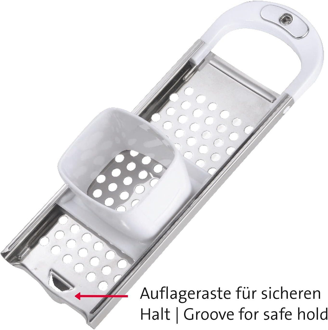 Westmark Spätzle-Set, 2tlg., 1 Spätzlehobel mit Teigschlitten, Knöpfle + 1 Schöpflöffel, Gentle, Ros