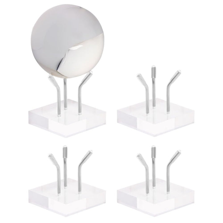 MiOYOOW Kristall Ausstellungsständer, 4 Stück Transparente Acryl Steinstaffeleien, Rutschfeste Miner